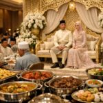 Premium Malay wedding catering setup at a luxury kenduri kahwin reception in Malaysia by The Big Rajah